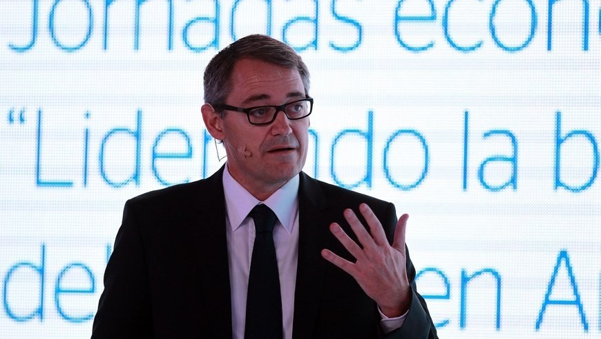 En la imagen, el presidente del banco BBVA Colombia, Óscar Cabrera. EFE