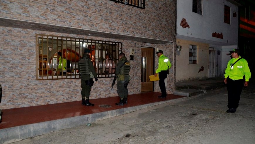 Antioquia Durante los allanamientos. Foto: Policía <a class=