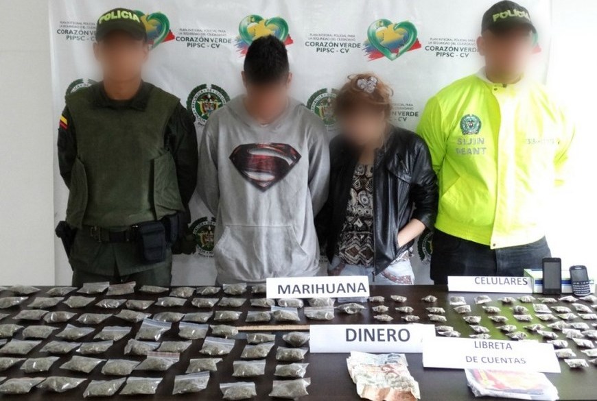 A la cárcel fue enviada una pareja capturada con marihuana en Segovia 2 Foto: Policía Antioquia.