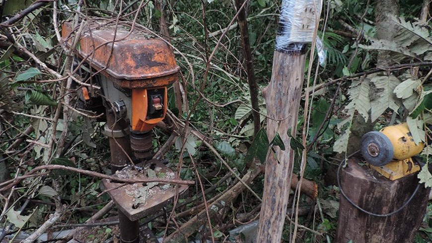 Así eran los talleres de las Farc en Vista Hermosa. Foto: Fuerza de Tarea Conjunta Omega.