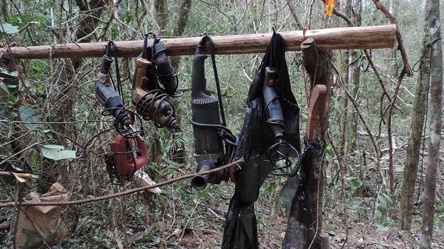 Así eran los talleres de las Farc en Vista Hermosa. Foto: Fuerza de Tarea Conjunta Omega.