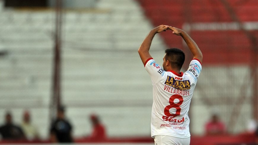 El jugador de Huracán de Argentina Lucas Villarruel. EFE/Archivo