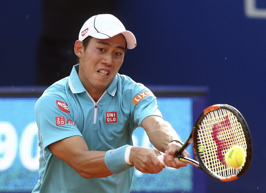 Nishikori amenaza el cuarto puesto de Nadal tras su triunfo en Barcelona 2 El tenista japonés Kei Nishikori durante el partido de la final del Trofeo Conde de Godó disputado ayer ante el español Pablo Andújar en las instalaciones del RCT Barcelona. EFE