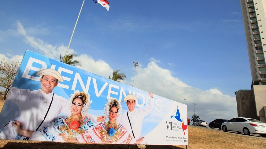 Vista general de los predios del centro de convenciones donde se celebrará la VII Cumbre de las Américas, en la ciudad de Panamá. EFE