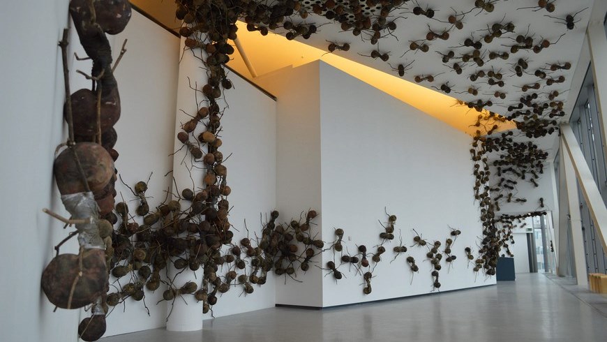 Fotografía cedida, este 10 de mayo de 2015, por la casa de subastas Christie's de la obra sin título de Rafael Gomez Barros exhibida en Casa Tomada en Bogotá. EFE