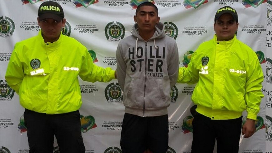 Captura de Deimer Samith Tejada Castro, alias 'Conejo'. Foto: Policía Córdoba.