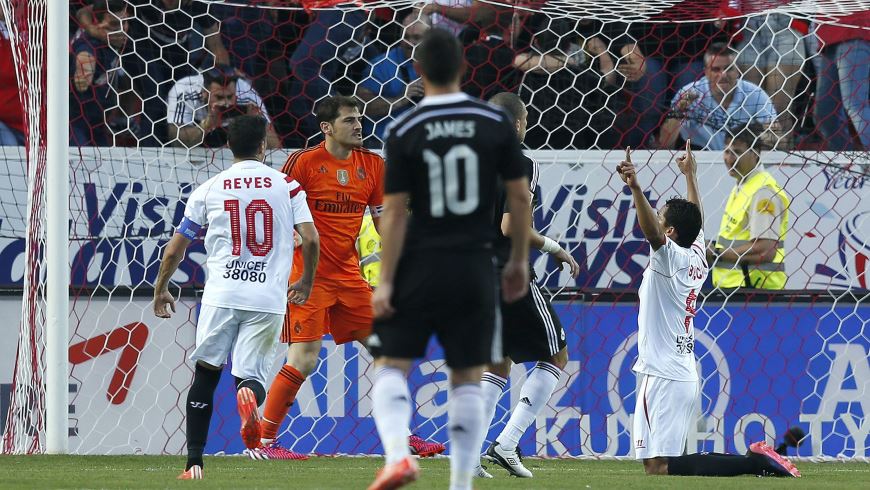 El Real Madrid ganó el partido ante El Sevilla 3-2. EFE