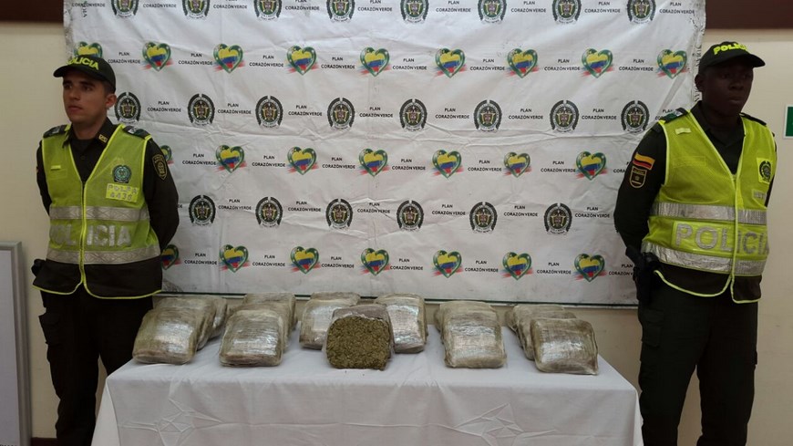 FOTOS: En una empresa transportadora incautaron 30 kilos de marihuana 3 Foto: Policía Fiscal y Aduanera Medellín.
