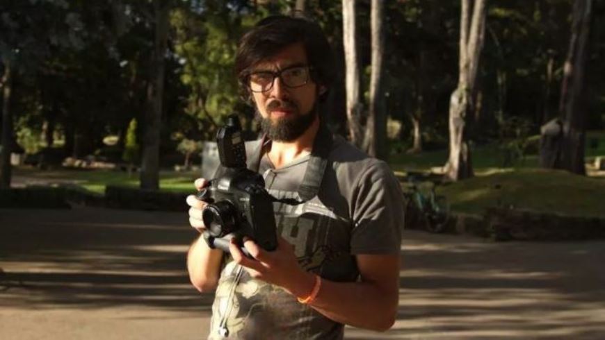 Juan Páez. Fotorreportero herido en intento de hurto. Foto: Cortesía.