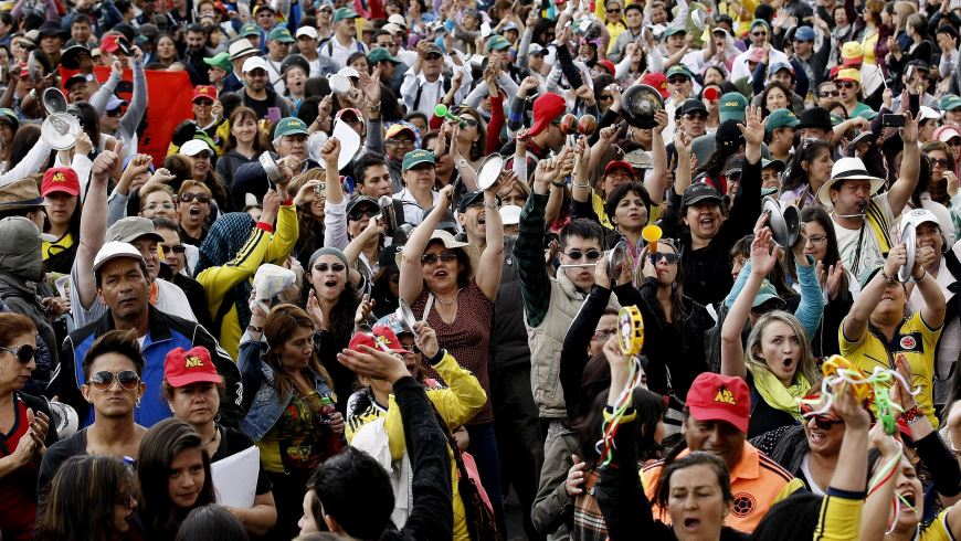 Profesores en protesta por sus condiciones laborales. EFE. 