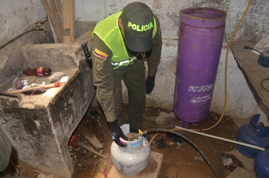FOTOS Y VIDEO: Desmantelan casa en la que reenvasaban gas en el oriente de Medellín 2 Foto: Policía Metropolitana del Valle de Aburrá.