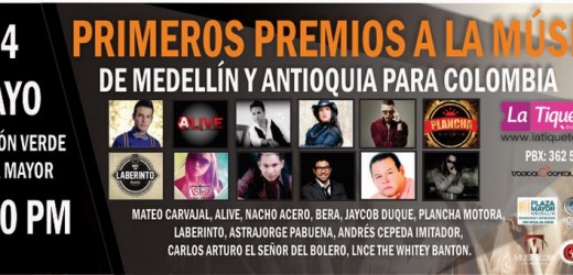 Llegan por primera vez los Premios a la Música de Medellín y Antioquia para Colombia