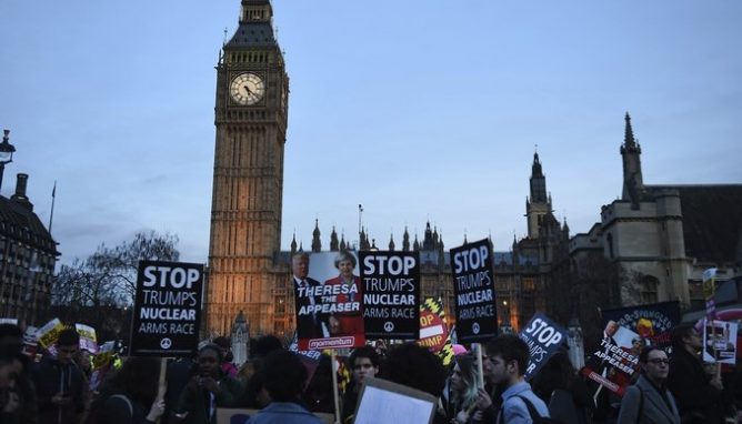 Manifestaciones en londres contra trump