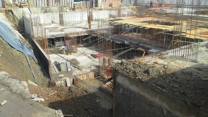 Fuertes lluvias afectaron obra en construcción en el barrio El Dorado, en Envigado