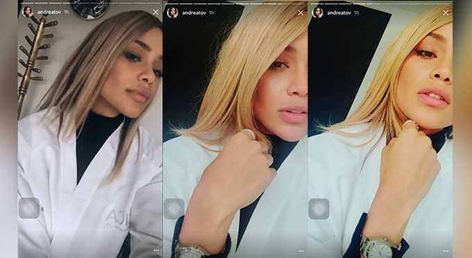 Andrea Tovar rubia/ Toamda de Instagram