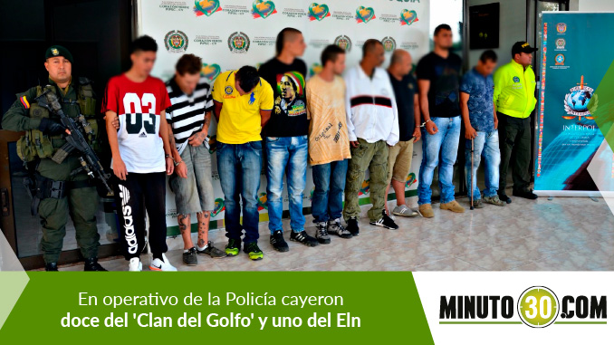 Capturados del Clan del Golfo.