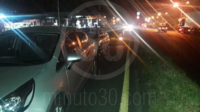 Choque múltiple en la variante a Caldas.