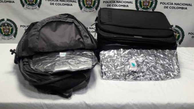 Cocaína incautada en el aeropuerto de Rionegro.