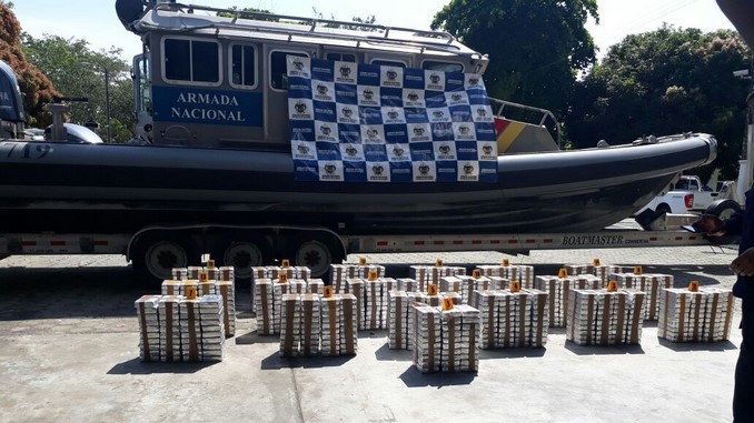 Cocaína incautada en la costa Pacífica.