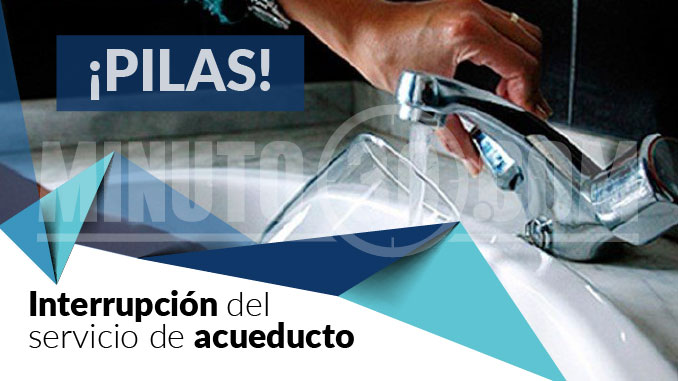 Suspensión de agua en los siguientes barrios de Bogotá