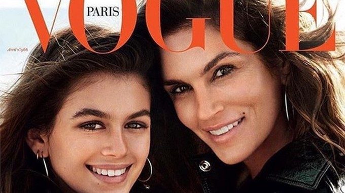 Kaia Gerber y Cindy Crawford/ Tomada de Vogue
