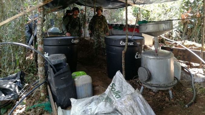 Laboratorio destruido en Yarumal.
