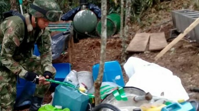 Laboratorio destruido en Yarumal.