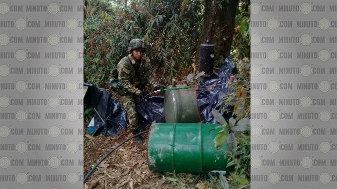 Laboratorio destruido en Yarumal.