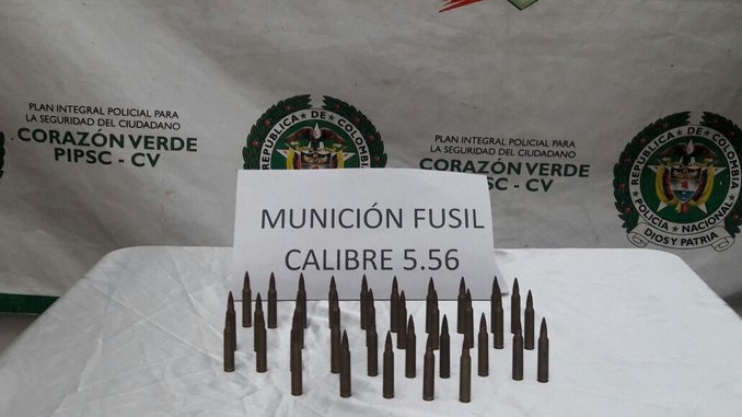 En una calle de El Poblado abandonaron munición para fusil 1 Munición encontrada en Chigorodó.