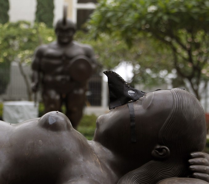 esculturas botero contaminacion