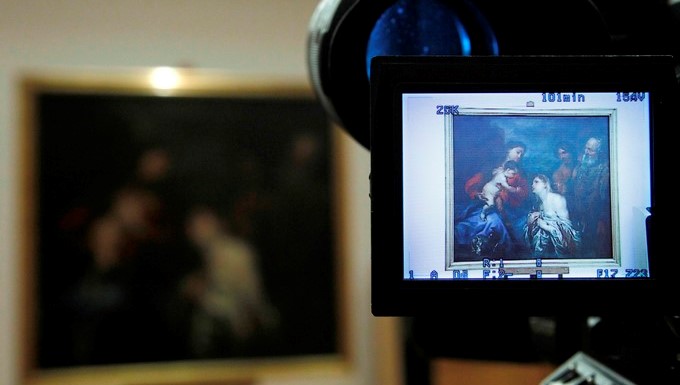 Presentación oficial del cuadro de Anton van Dyck La Virgen y el Niño con los pecadores arrepentidos, fechable hacia 1625, que la Real Academia de Bellas Artes de San Fernando descubrió en marzo de 2011 en sus fondos, donde figuraba como una copia del autor flamenco. EFEArchivo