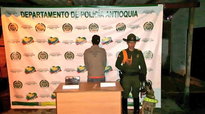 Capturado en Guarne con marihuana