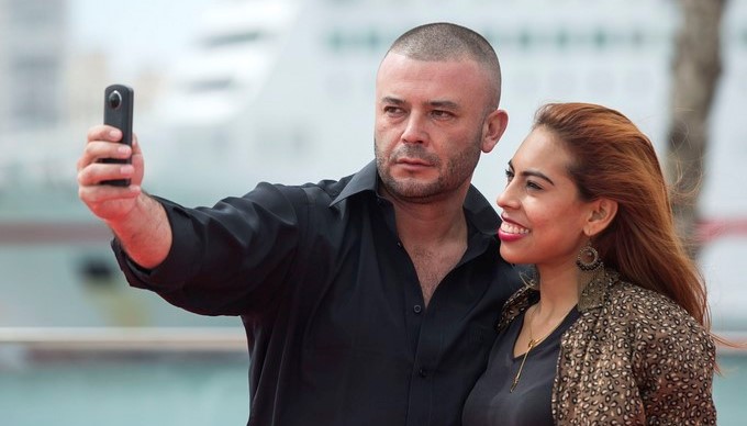 Los actores Natalia Polo y Tito Alexander Gómez, durante la presentación hoy de la película La mujer del animal, de Víctor Gaviria, a la Sección Oficial a Concurso en la XX edición del Festival de Cine en Español de Málaga, hoy en el puerto malagueño. EF