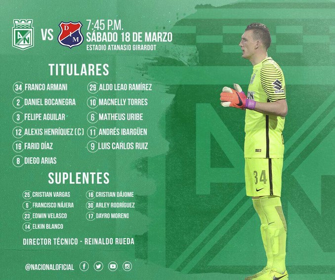 Estas son las nóminas confirmadas para el clásico 3 Nominas 1