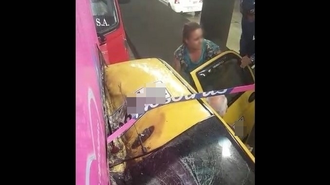 Accidente en el derprimido de la Oriental.