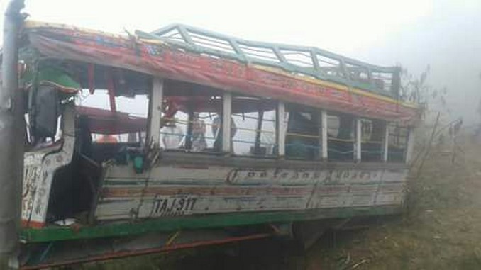 Accidente de bus de escalera en departamento de Caldas.
