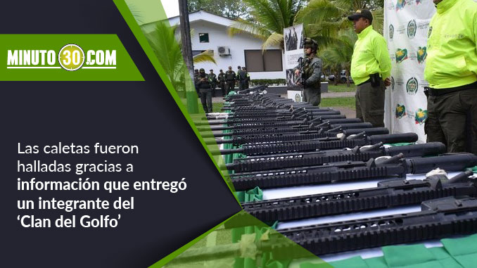 Incautan en Turbo una gran cantidad de material de guerra del 'Clan del Golfo'