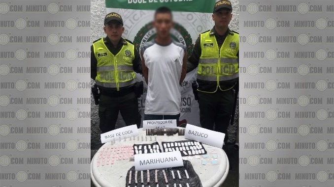 FOTO: A este sujeto lo capturaron y le incautaron municiones y droga en El Picacho 1 Capturado en el barrio Picacho.