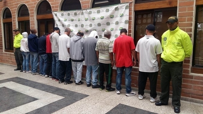 Capturados de la banda 'La Raya'.