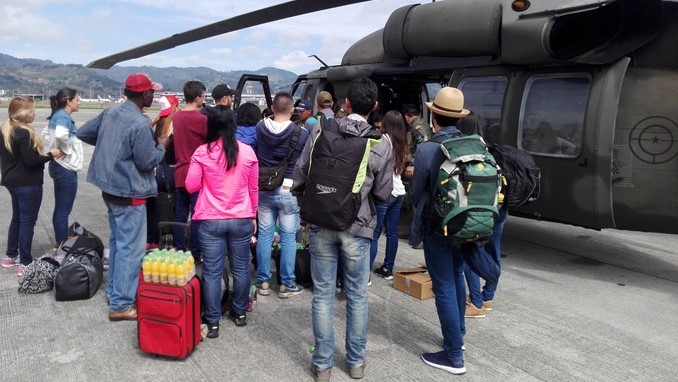 Fuerza Aérea transportó una comisión médica al Chocó