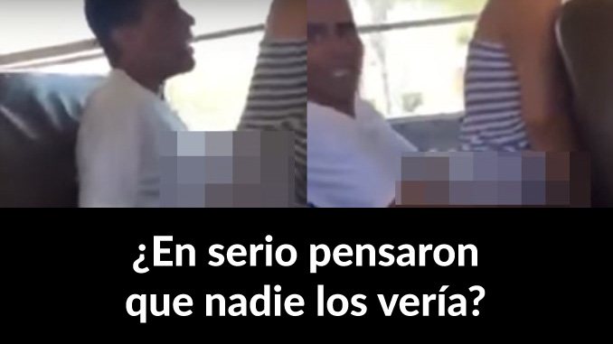 ¡Qué afán de emular lo que ven! Así sorprendieron a este par en una micro
