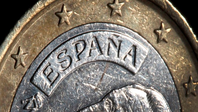 En la imagen, una moneda de euro de España en Duesseldorf, Alemania. EFE/Archivo