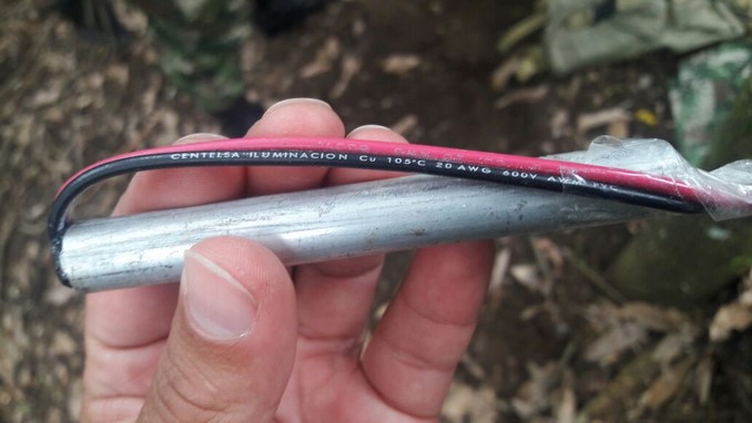 Explosivos hallados en Pradera.