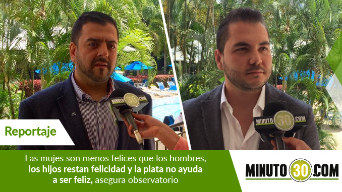 Javier Alberto Gómez y Juan Esteban Garzón -Codirectores Observatorio de Felicidad