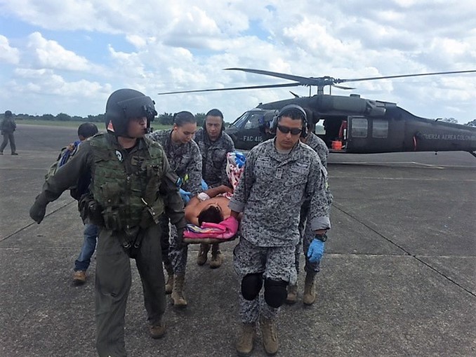 En Guaviare guerrillero de las Farc herido tuvo que ser evacuado por la Fuerza Aérea
