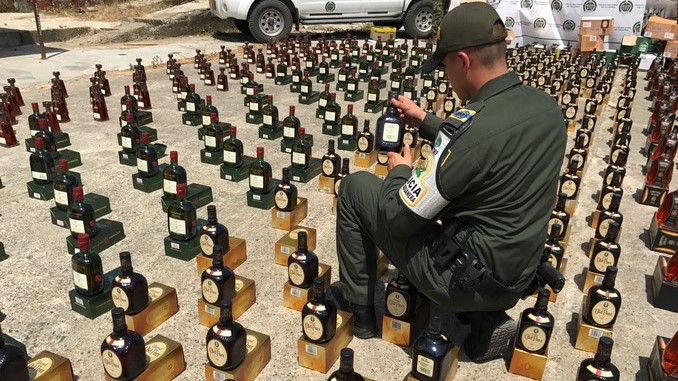 Licor incautado en Urabá.