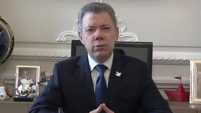 El presidente Juan Manuel Santos