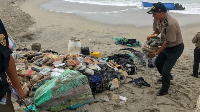 Marihuana incautada en Perú.