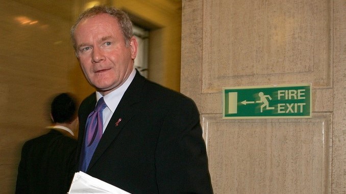 Martin McGuiness, exviceministro principal de Irlanda del Norte y antiguo comandante del Ejército Republicano Irlandés (IRA).
