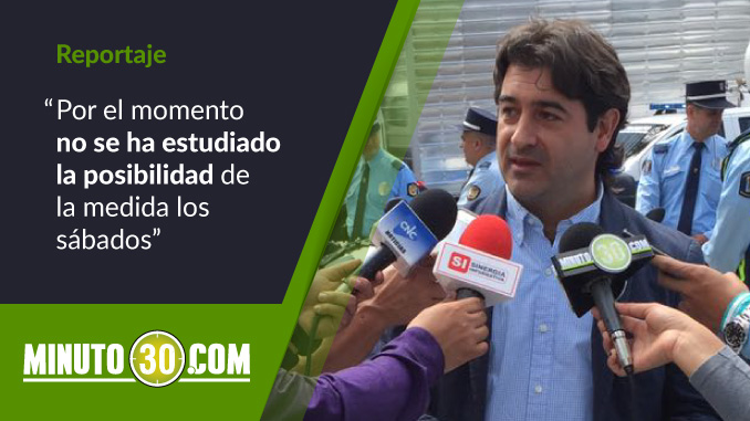 Juan Esteban Martínez Secretario de Movilidad habla del Pico y Placa suspendido en la tarde de ayer